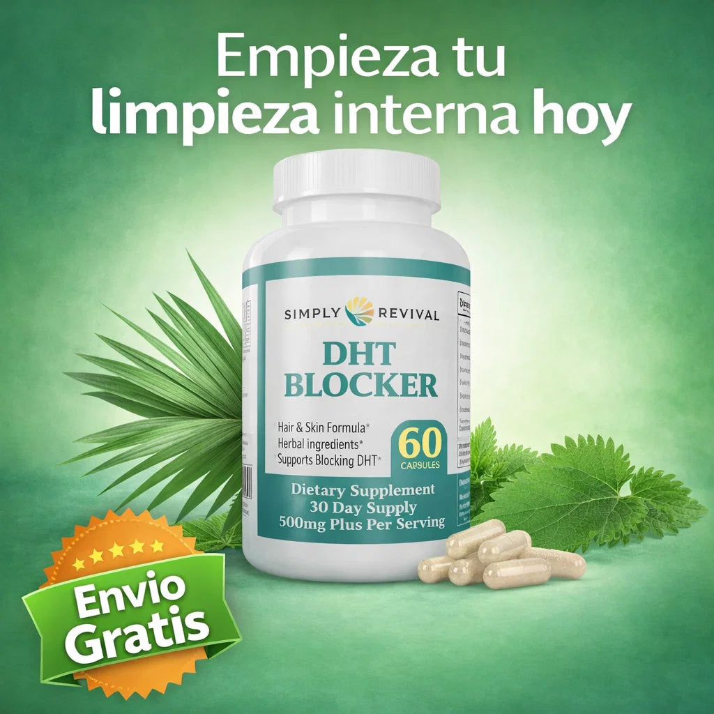 DHT Blocker Natural para Hombres y Mujeres - Defiende tu cabello desde la raiz y frena la caida hormonal