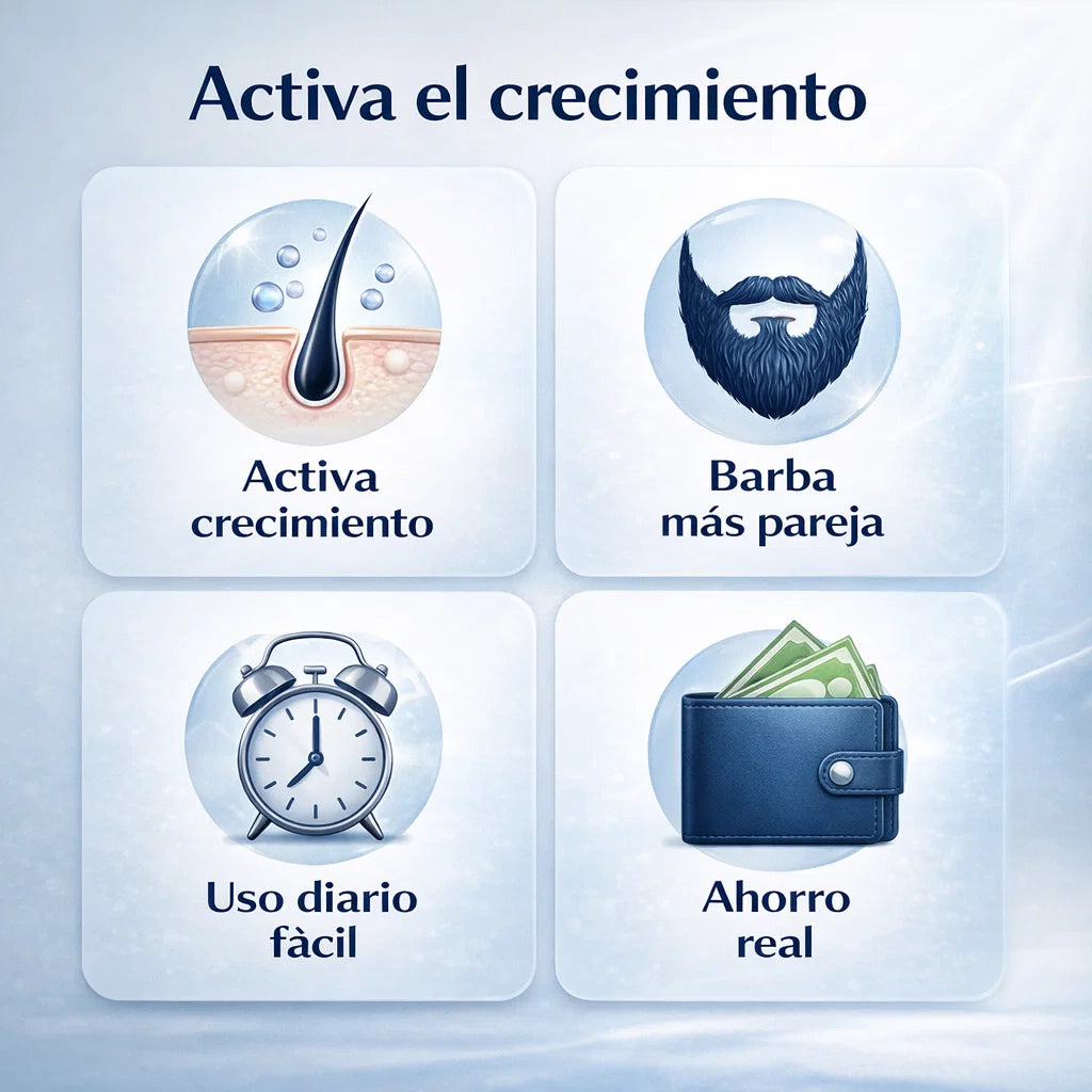 Serum Roll-On Activador de Crecimiento Capilar y Barba - Recupera densidad, fortalece el cabello
