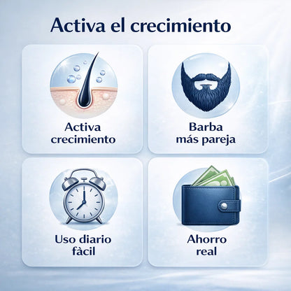 Serum Roll-On Activador de Crecimiento Capilar y Barba - Recupera densidad, fortalece el cabello