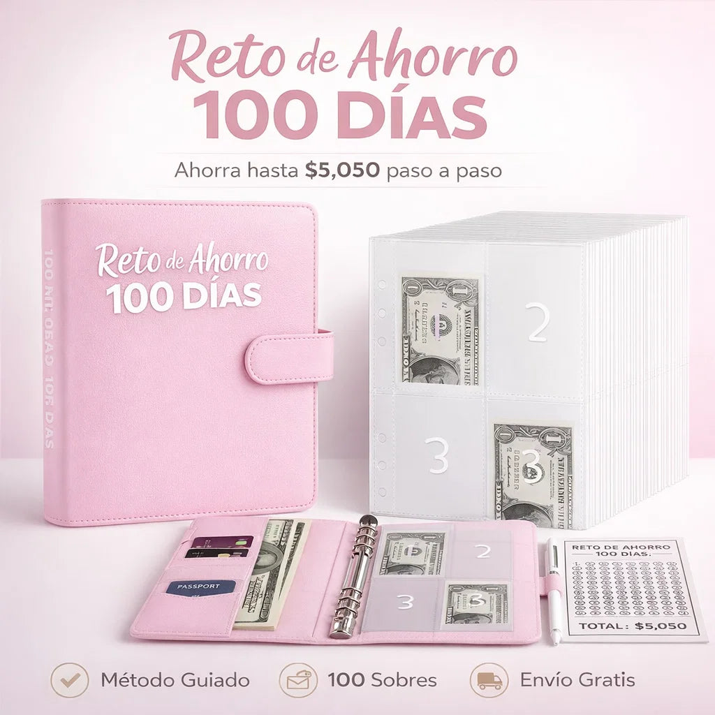 💰 Reto de Ahorro 100 Días – Organizador de Sobres Inteligente