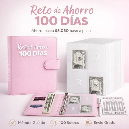 💰 Reto de Ahorro 100 Días – Organizador de Sobres Inteligente