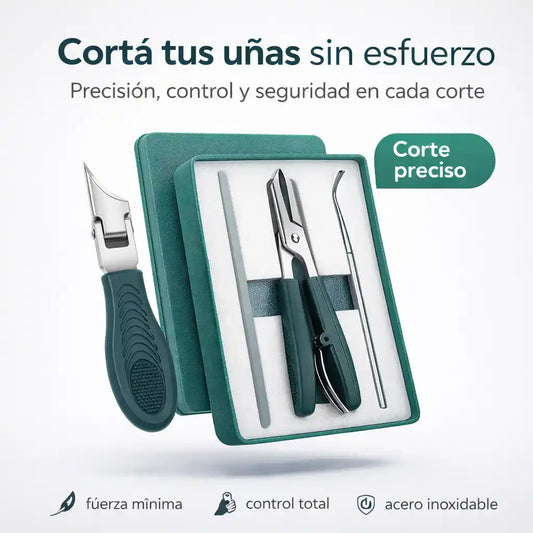 Kit de 3 Cortaúñas en Ángulo para Uñas Encarnadas o Gruesas | SeniorClip™