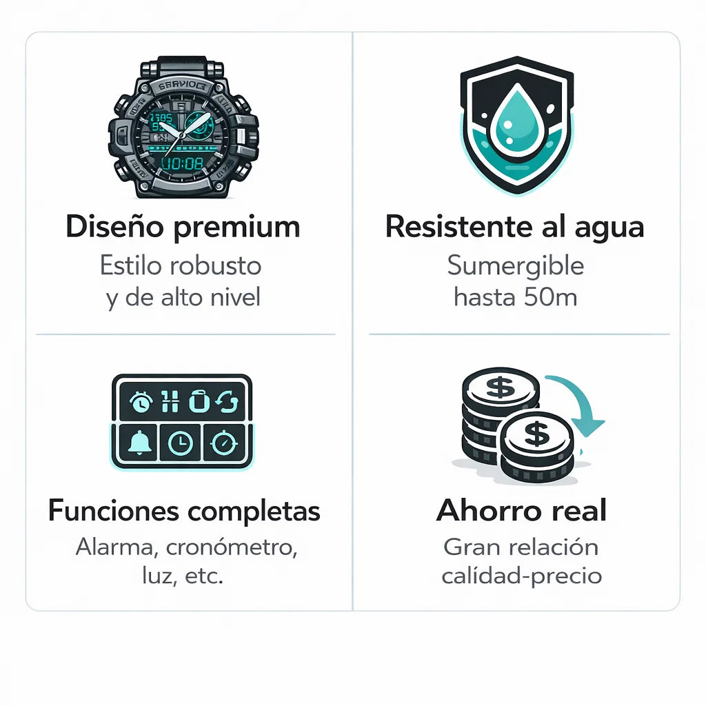 ⌚ STRYVE – Reloj Deportivo Premium Resistente al Agua